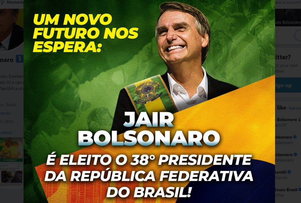 Derechista Bolsonaro gana la carrera presidencial de Brasil.