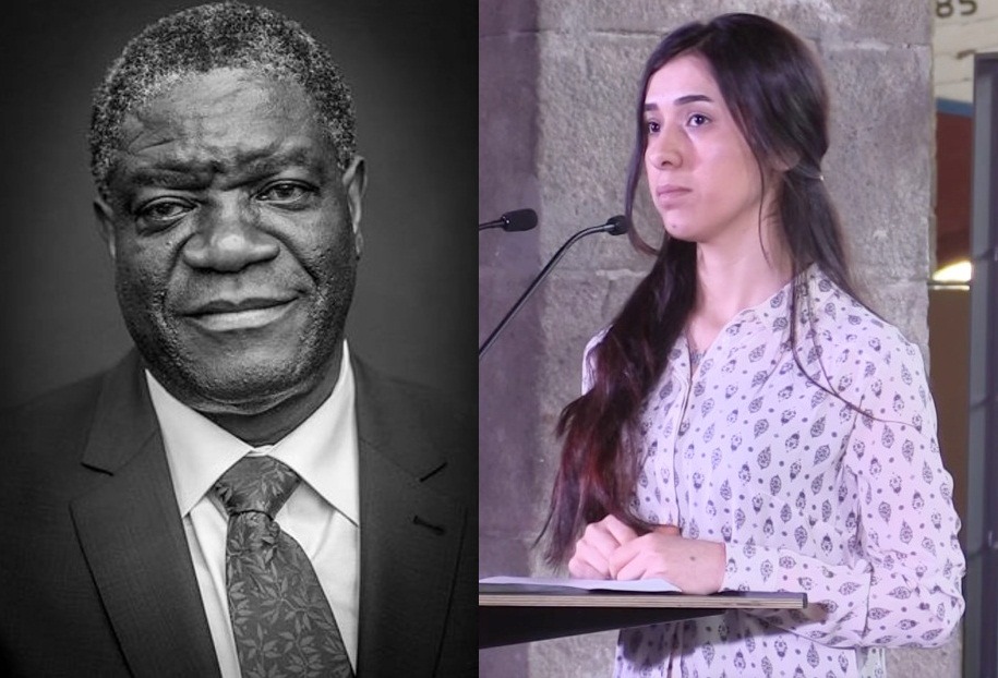 Nadia Murad y Denis Mukwege ganan el nobel de la paz 2018.
