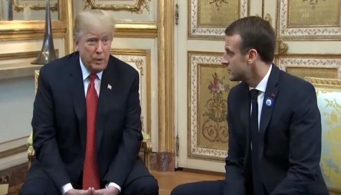 Días después de su viaje a Francia, Trump ataca a su homólogo francés.