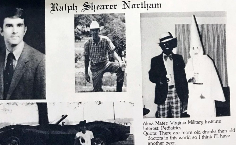 El gobernador de Virginia se disculpa por una foto racista.