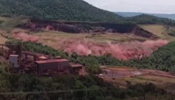 Dramático video de cámara de seguridad muestra el colapso de presa en Brasil