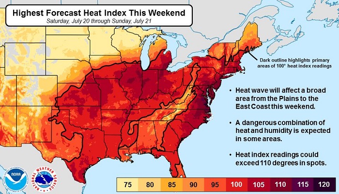 Ola de calor golpea a Estados Unidos y Canadá.