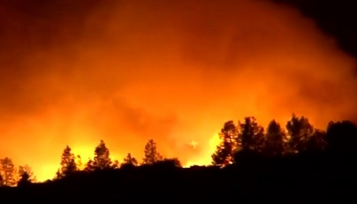 Apagones masivos comienzan en medio de incendios forestales en California.