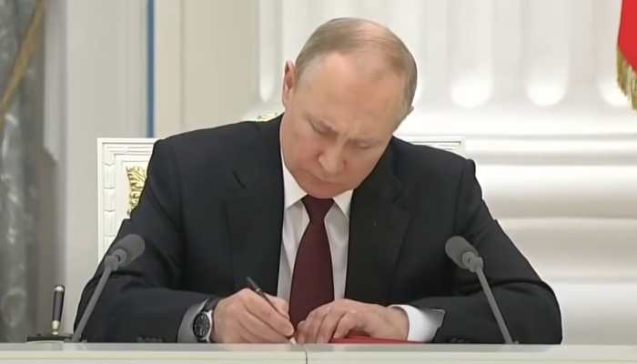 Putin reconoce oficialmente dos regiones separatistas de Ucrania