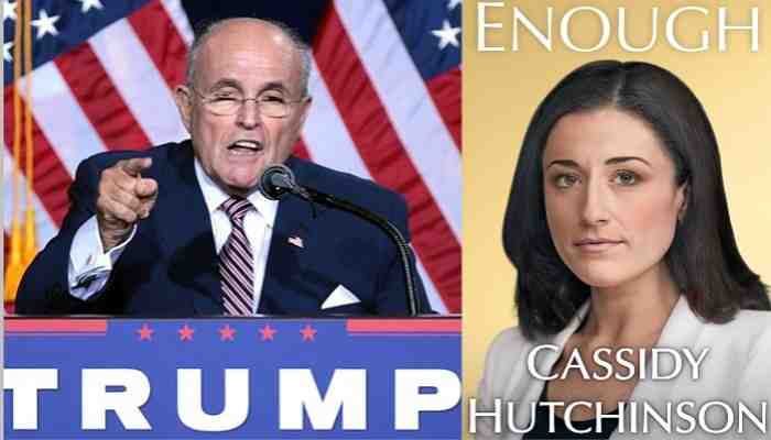 Cassidy Hutchinson acusa a Rudy Giuliani de manosearla el 6 de enero de 2021