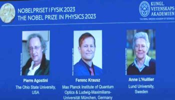 El Nobel de Física 2023 es para los pioneros de los pulsos de luz de attosegundos